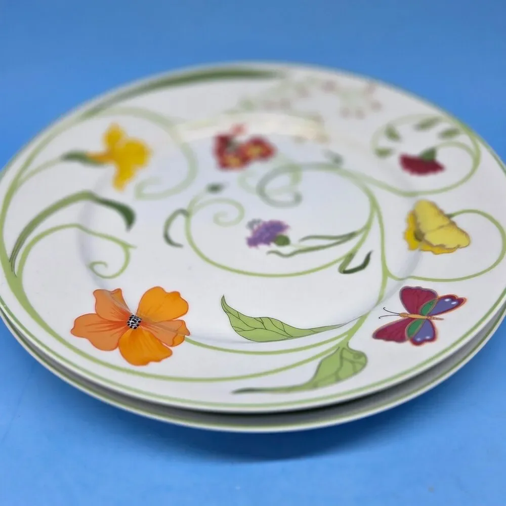 Denby Alice Fine China Portugal Dinner Plates 10 3/8